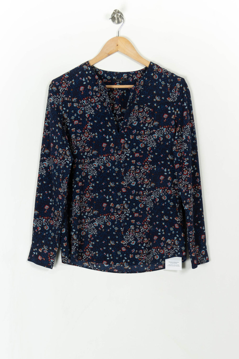 Blouse bleue foncée à motifs - Taille M/38 de la marque IKKS | PARAD47057 - Vendu par Paradigme - Image 2