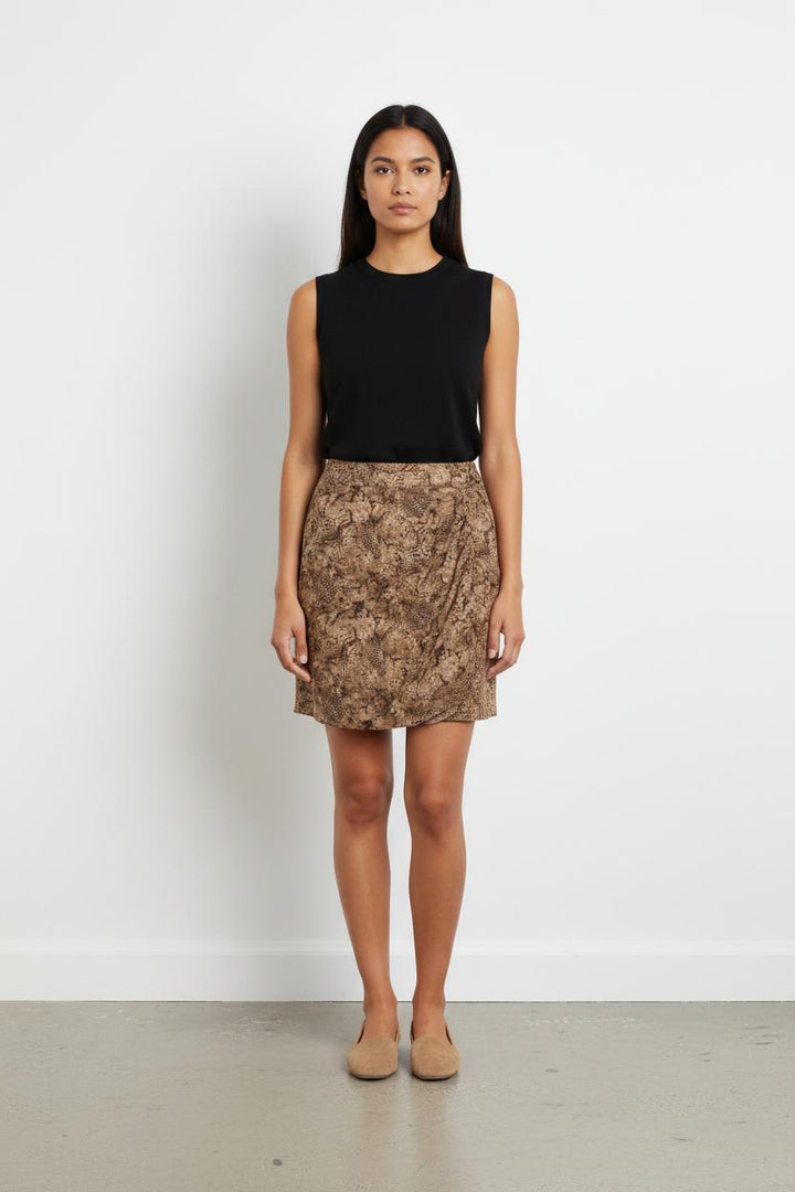 Jupe beige à motifs - Taille XL/42