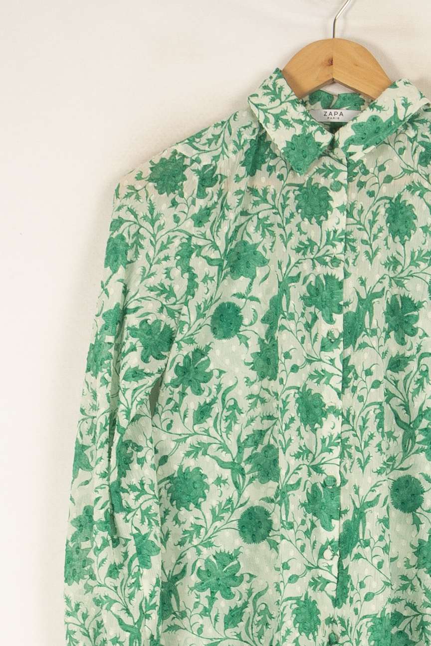 Chemise verte à motifs - Taille XS/34 de la marque ZAPA | PARAD47138 - Vendu par Paradigme - Image 2