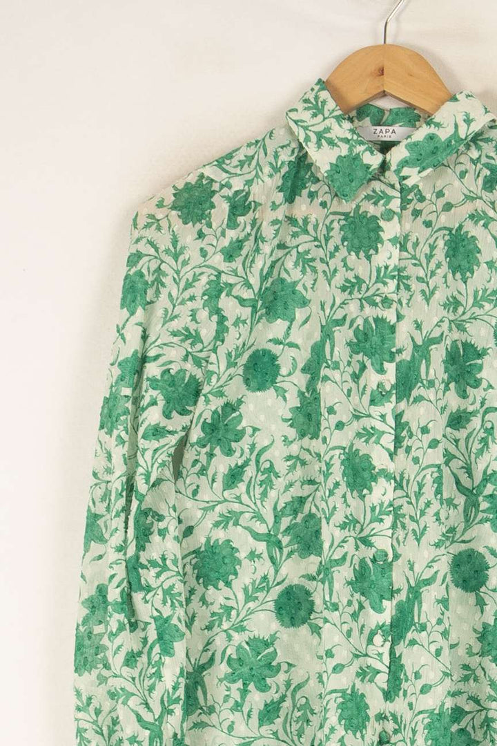 Chemise verte à motifs - Taille XS/34 de la marque ZAPA | PARAD47138 - Vendu par Paradigme - Image 2