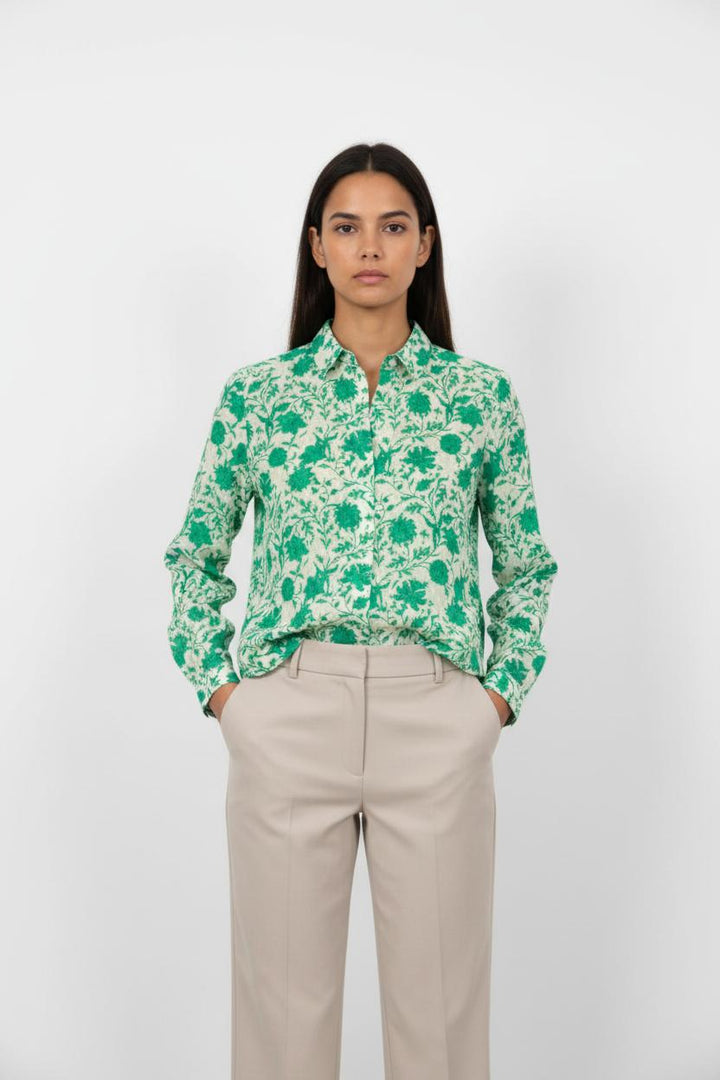 Chemise verte à motifs - Taille XS/34
