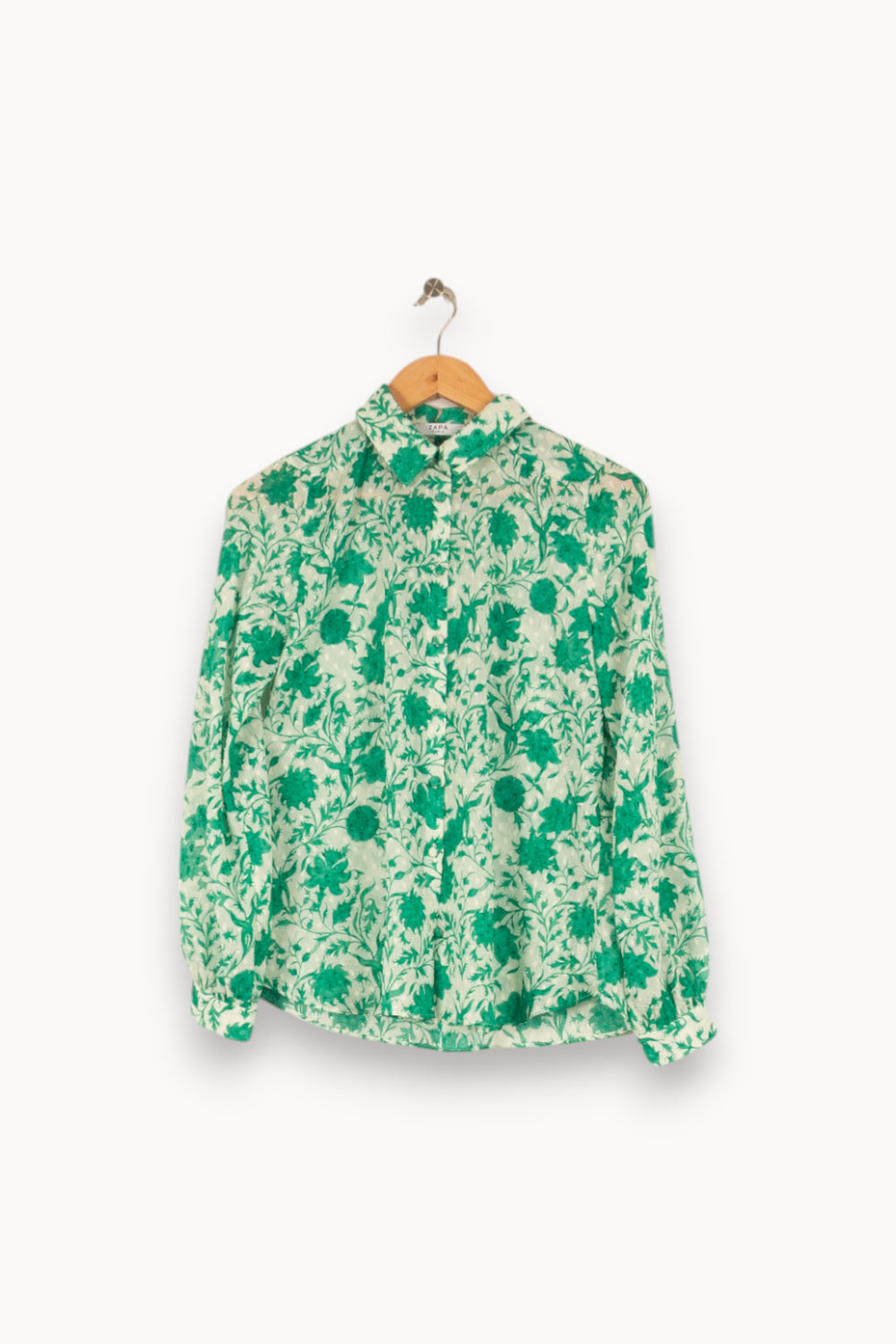 Chemise verte à motifs - Taille XS/34 de la marque ZAPA | PARAD47138 - Vendu par Paradigme - Image 1