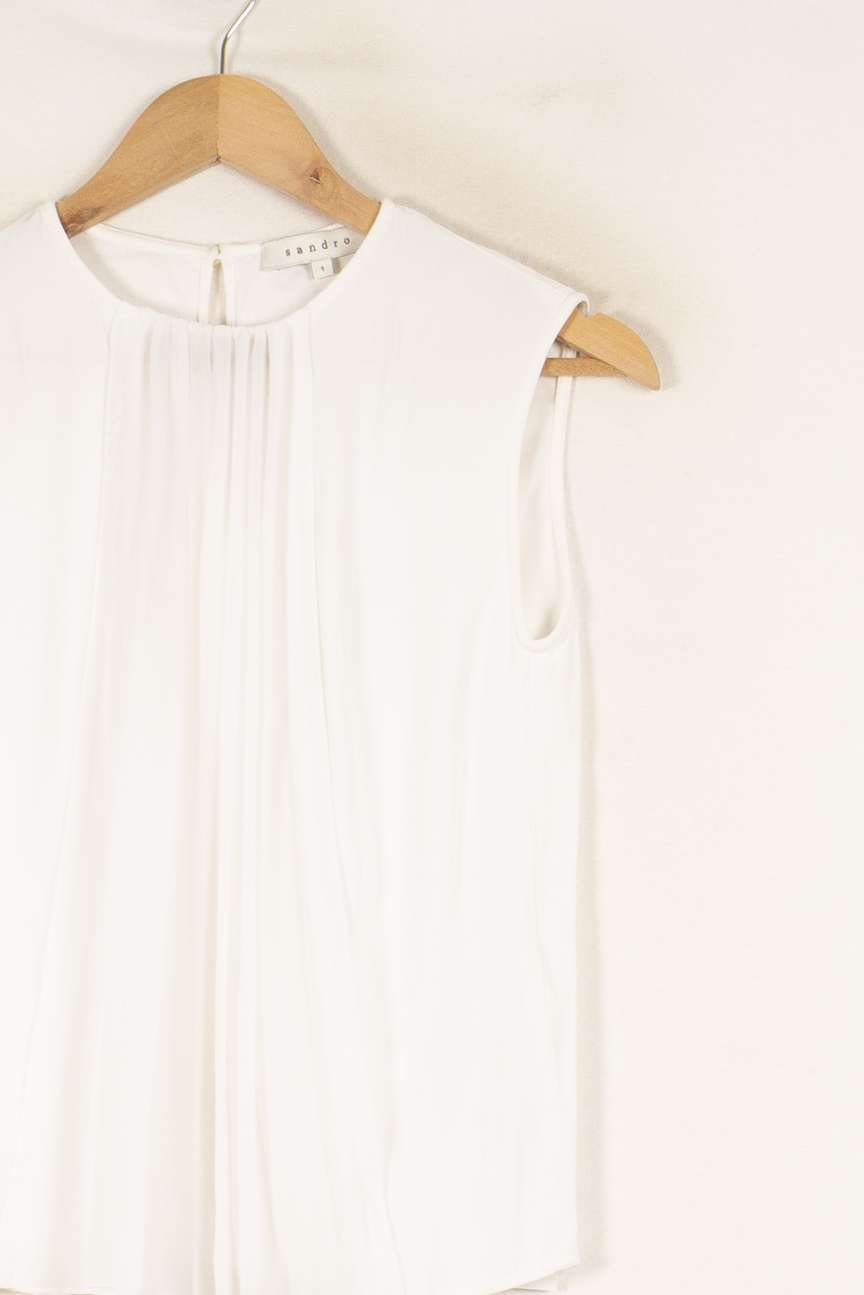 Top blanc - Taille S/36 de la marque Sandro | PARAD47162 - Vendu par Paradigme - Image 2
