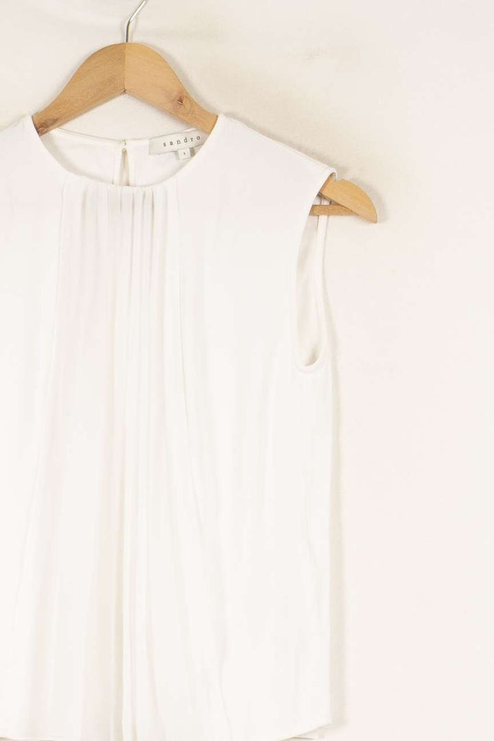 Top blanc - Taille S/36 de la marque Sandro | PARAD47162 - Vendu par Paradigme - Image 2