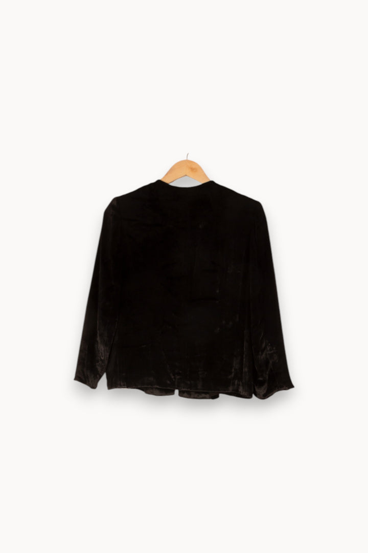 Veste en velours noir - Taille S/36 de la marque Filippa K | PARAD47172 - Vendu par Paradigme - Image 3