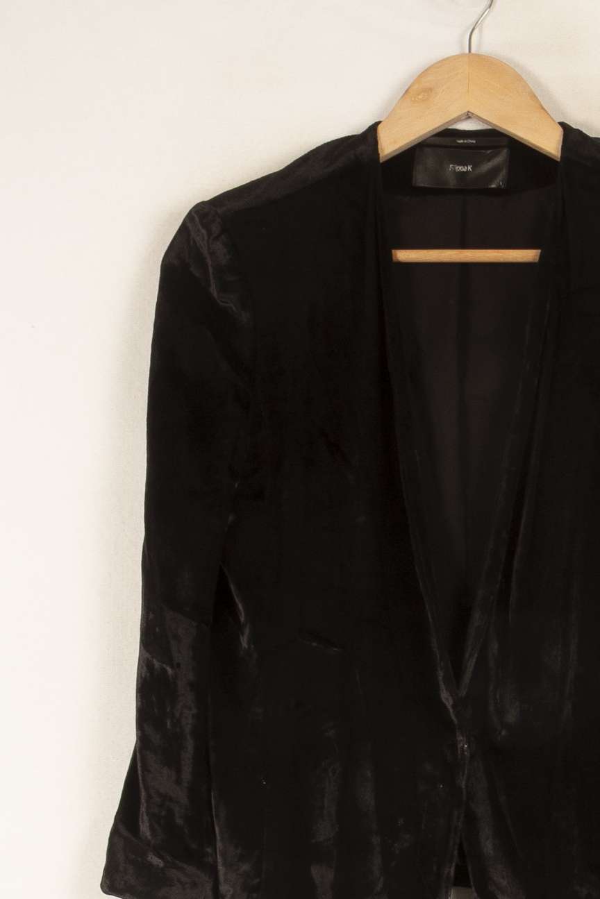 Veste en velours noir - Taille S/36 de la marque Filippa K | PARAD47172 - Vendu par Paradigme - Image 2