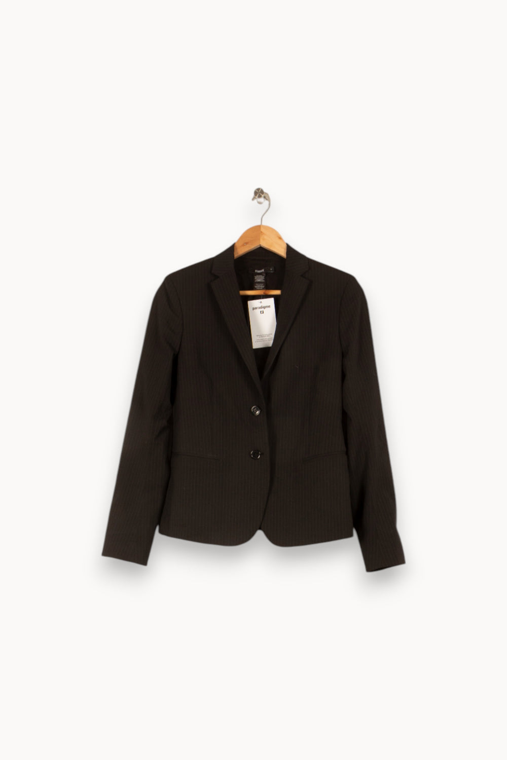 Veste noire rayée - Taille S/36 de la marque Filippa K | PARAD47179 - Vendu par Paradigme - Image 1
