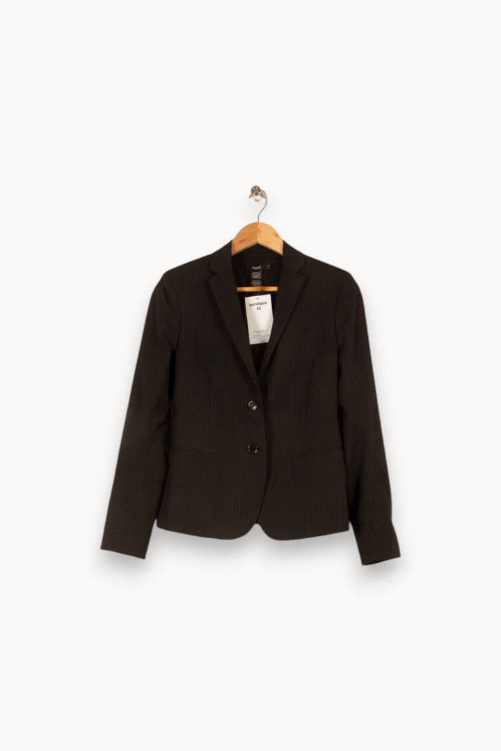 Veste noire rayée - Taille S/36 de la marque Filippa K | PARAD47179 - Vendu par Paradigme - Image 1