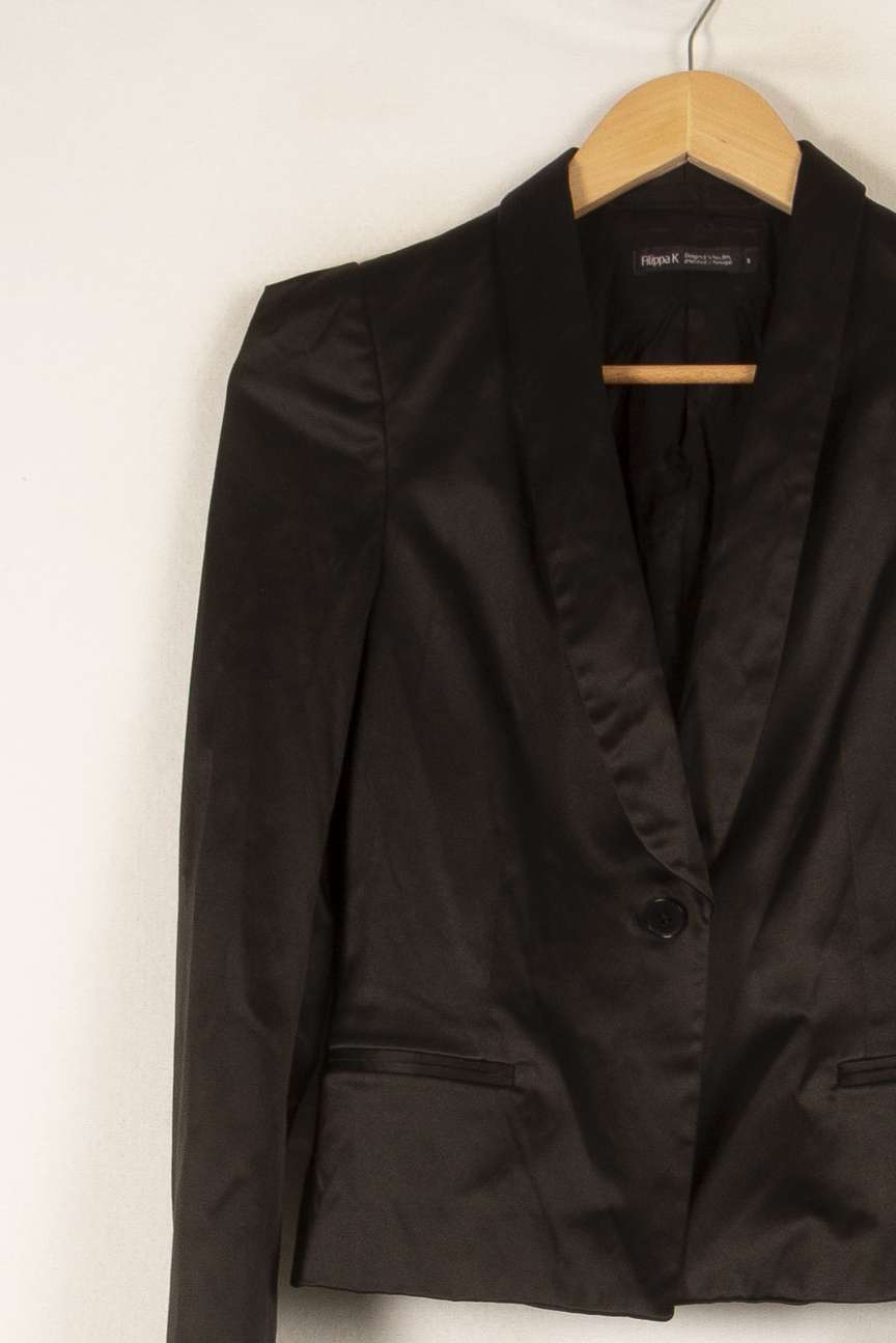 Veste noire - Taille S/36 de la marque Filippa K | PARAD47180 - Vendu par Paradigme - Image 2