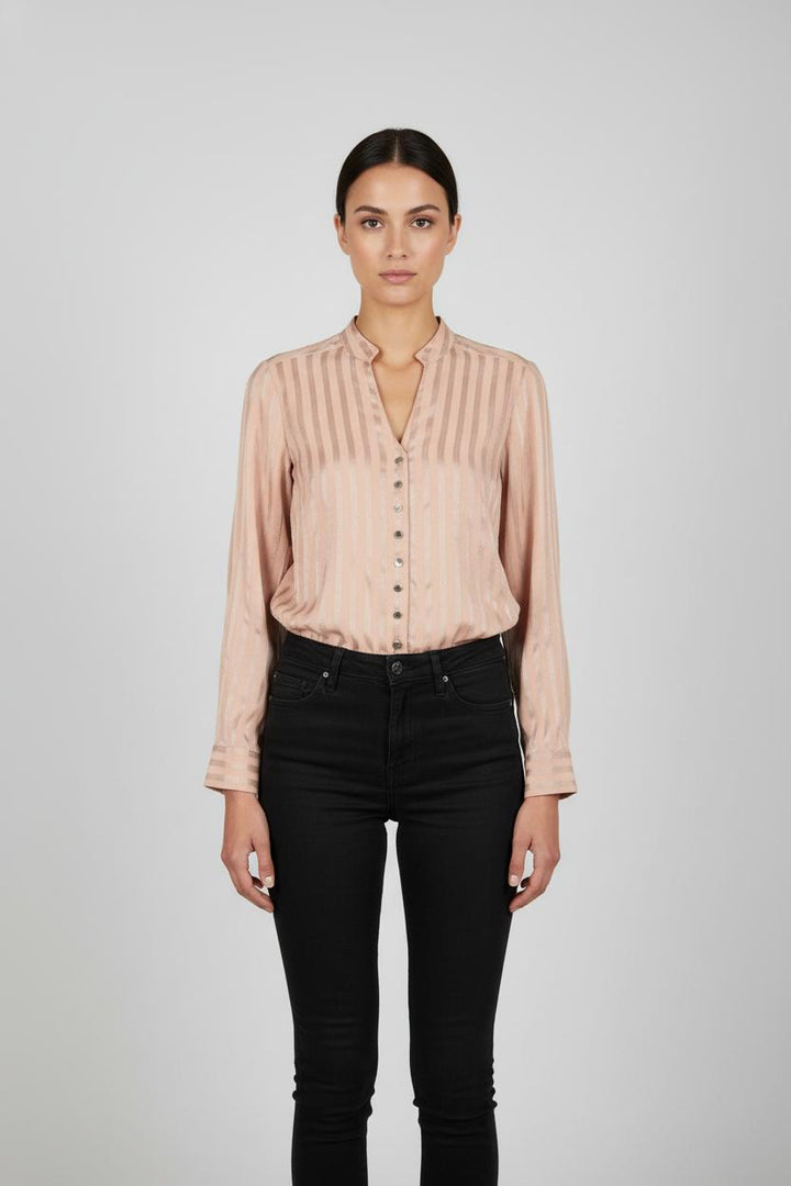 Blouse rose rayée - Taille M/38