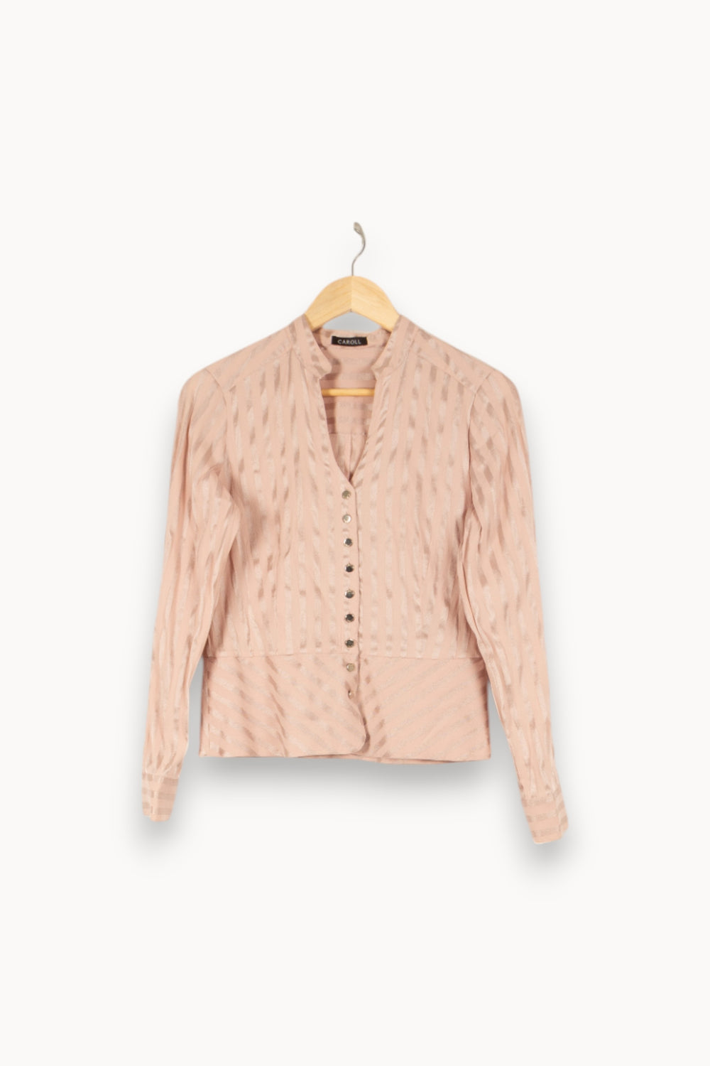 Blouse rose rayée - Taille M/38 de la marque Caroll | PARAD47205 - Vendu par Paradigme - Image 1