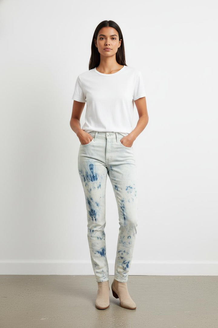 Jean bleu à motifs - Taille L/40