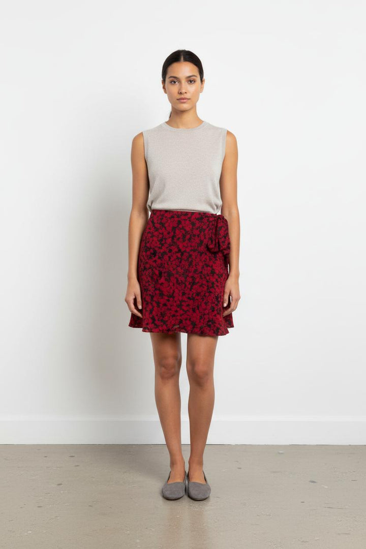 Jupe bordeaux à motifs - Taille S/36