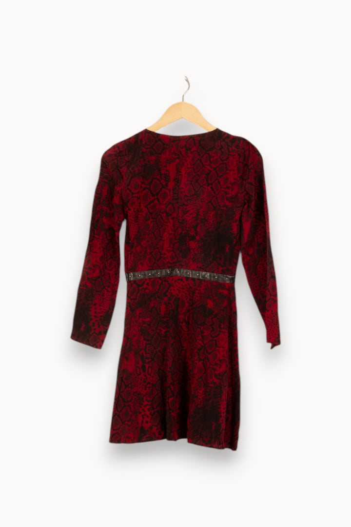 Robe rouge/rose à motifs - Taille XS/34 de la marque The Kooples | PARAD47231 - Vendu par Paradigme - Image 3