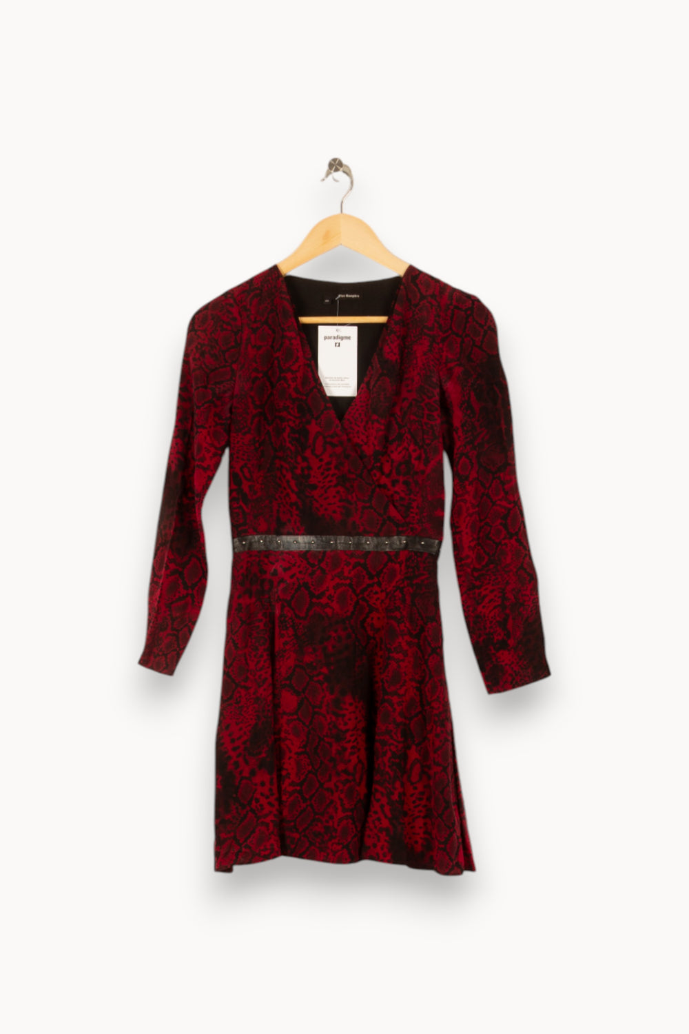 Robe rouge/rose à motifs - Taille XS/34 de la marque The Kooples | PARAD47231 - Vendu par Paradigme - Image 1