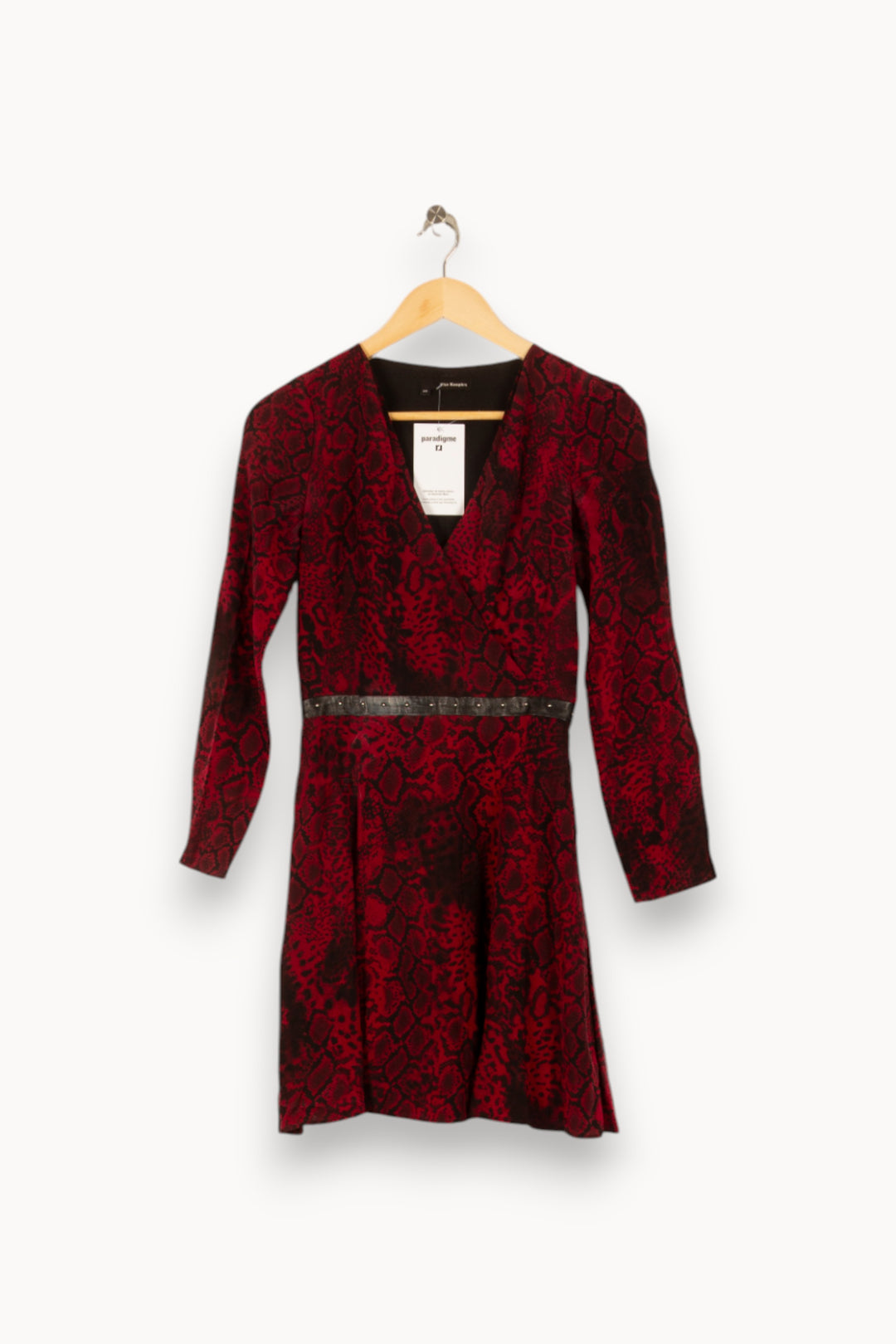 Robe rouge/rose à motifs - Taille XS/34 de la marque The Kooples | PARAD47231 - Vendu par Paradigme - Image 1