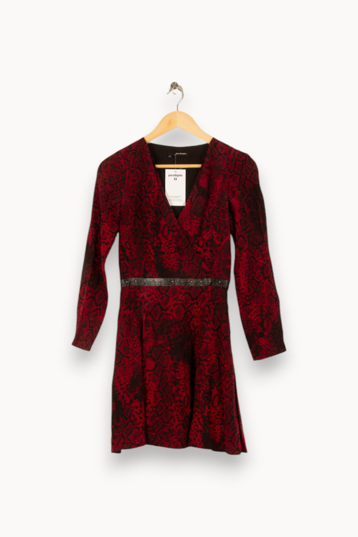 Robe rouge/rose à motifs - Taille XS/34 de la marque The Kooples | PARAD47231 - Vendu par Paradigme - Image 1