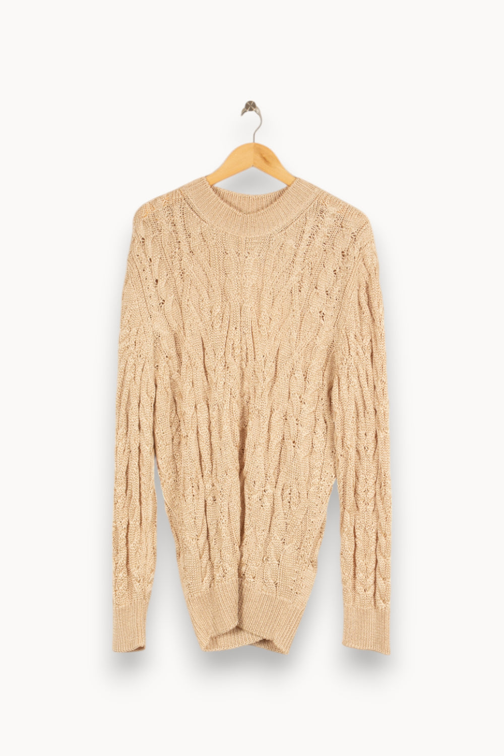 Pull en maille beige - Taille M/38 de la marque Isabel Marant | PARAD47243 - Vendu par Paradigme - Image 1