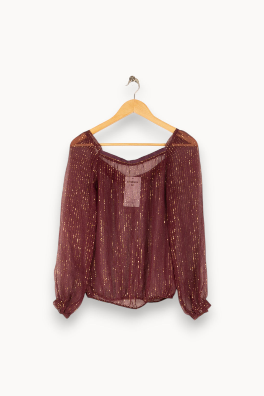 Blouse violette rayée - Taille S/36 de la marque Sandro | PARAD47250 - Vendu par Paradigme - Image 3