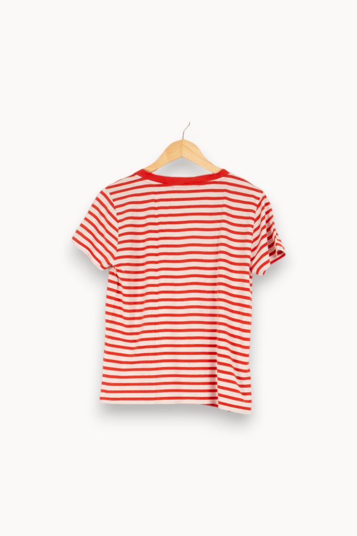 T-shirt rouge et blanc rayé - Taille M/38 de la marque Comptoir des Cotonniers | PARAD47257 - Vendu par Paradigme - Image 3