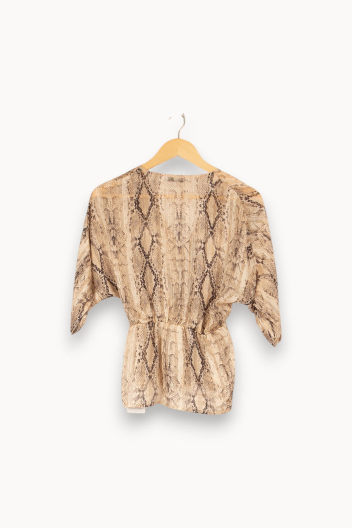 Blouse beige à motif crocodile - Taille S/36 de la marque Suncoo | PARAD47272 - Vendu par Paradigme - Image 3