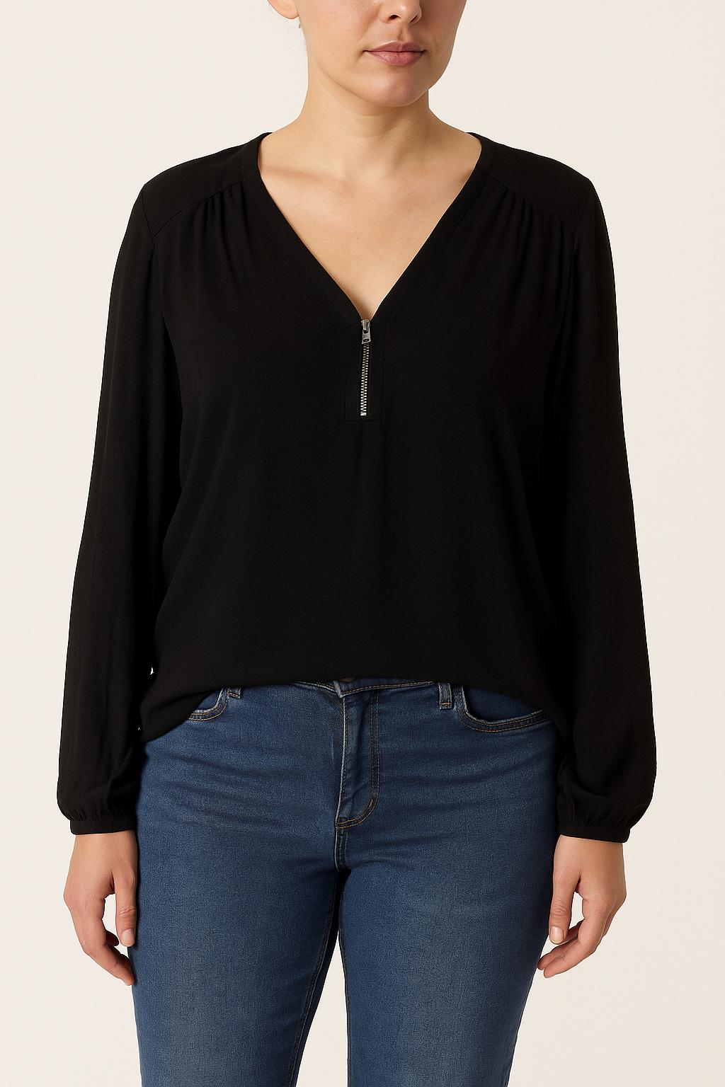 Blouse noire - Taille L/40 de la marque IKKS | PARAD47278 - Vendu par Paradigme - Image 1