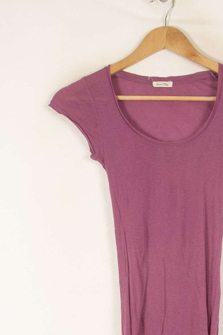 T-shirt violet - Taille S/36 de la marque American Vintage | PARAD47284 - Vendu par Paradigme - Image 2