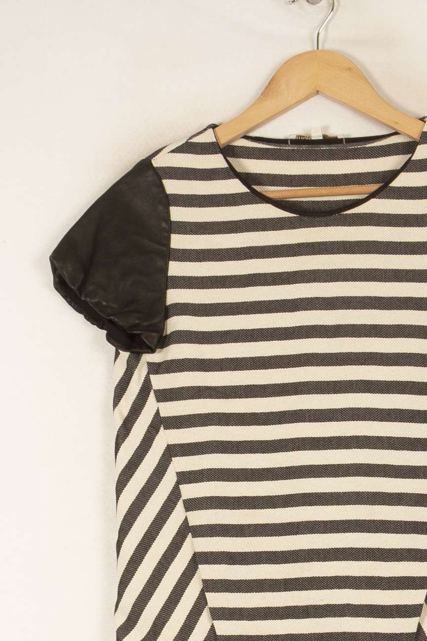 Top rayé noir et blanc - Taille S/36 de la marque Maje | PARAD47294 - Vendu par Paradigme - Image 2