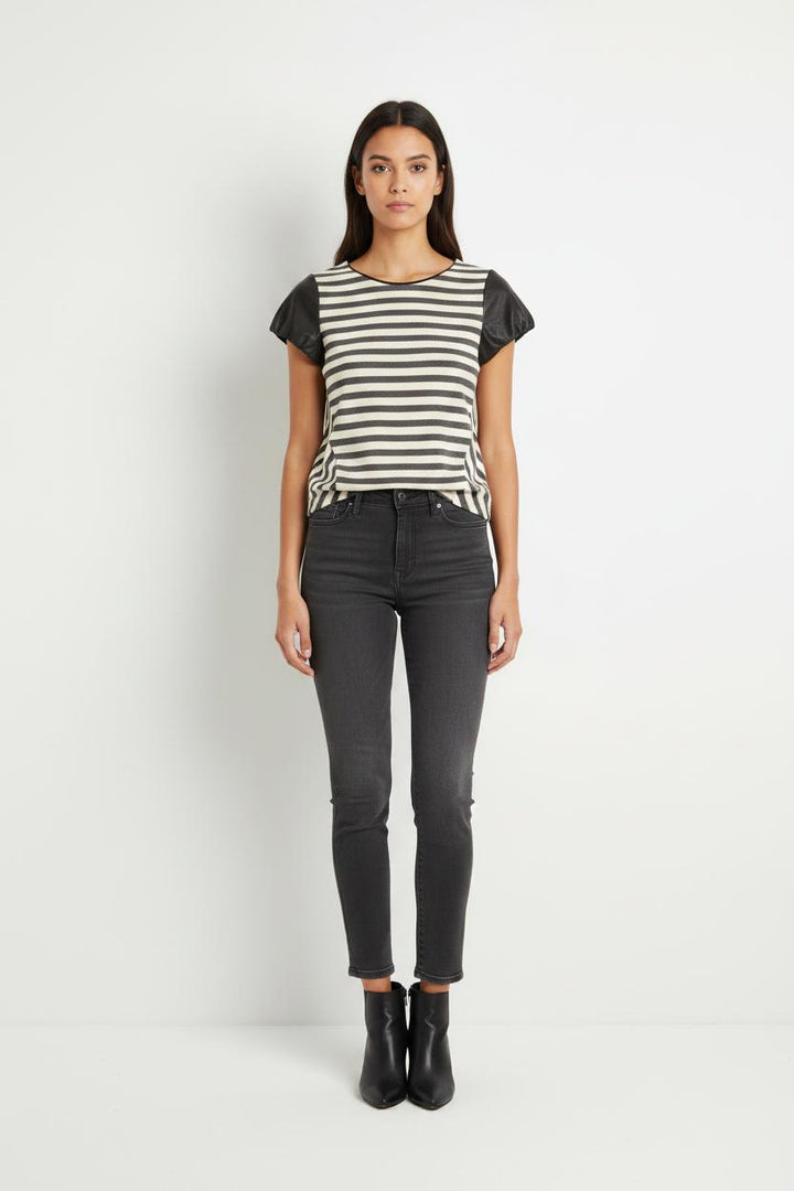 Top rayé noir et blanc - Taille S/36