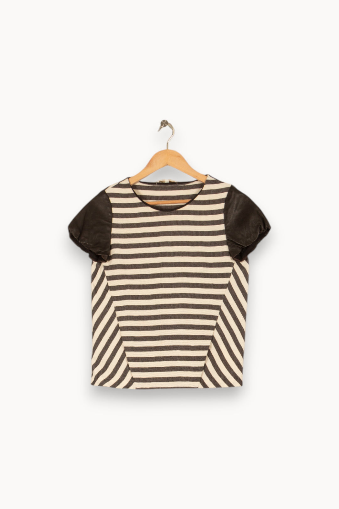 Top rayé noir et blanc - Taille S/36 de la marque Maje | PARAD47294 - Vendu par Paradigme - Image 1