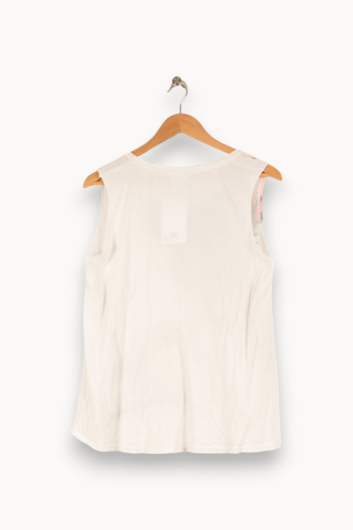 T-shirt blanc à motifs - Taille S/36 de la marque Paul & Joe | PARAD47300 - Vendu par Paradigme - Image 3