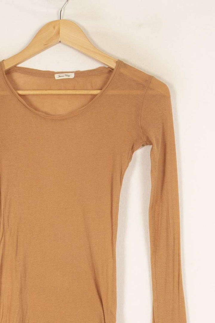 T-shirt manches longues beige - Taille S/36 de la marque American Vintage | PARAD47301 - Vendu par Paradigme - Image 2