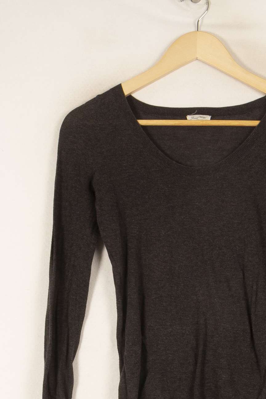 Pull gris foncé - Taille S/36 de la marque American Vintage | PARAD47312 - Vendu par Paradigme - Image 2
