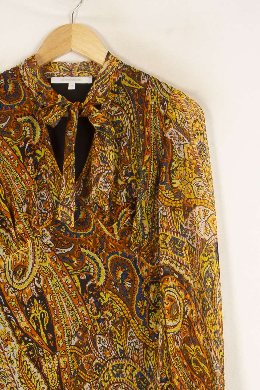 Robe longue jaune à motifs - Taille M/38 de la marque La Fée Maraboutée | PARAD47321 - Vendu par Paradigme - Image 2
