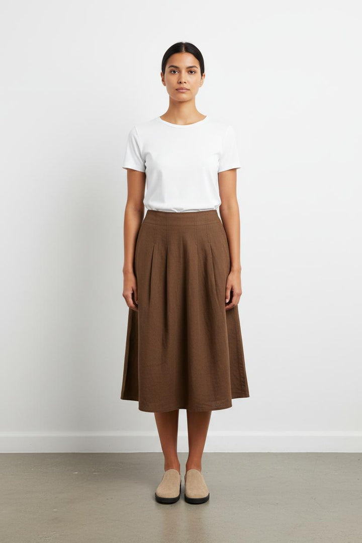 Jupe Midi Marron - Taille L/40