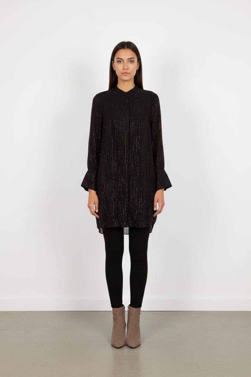 Robe noire rayée - Taille S/36