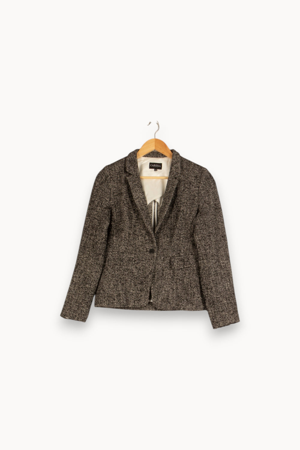 Blazer gris à motif - Taille M/38 de la marque Caroll | PARAD47379 - Vendu par Paradigme - Image 1