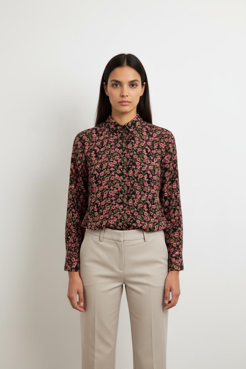 Chemise noire à motifs - Taille S/36