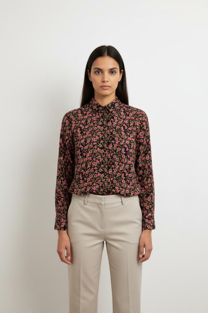 Chemise noire à motifs - Taille S/36