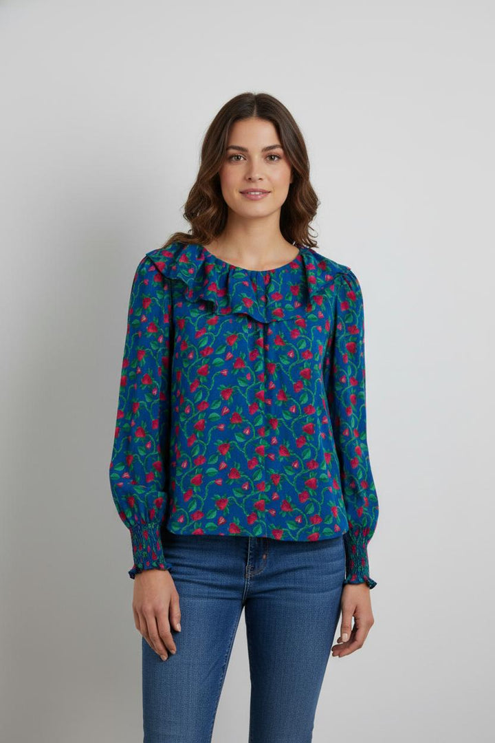 Chemise bleue à motifs - Taille M/38