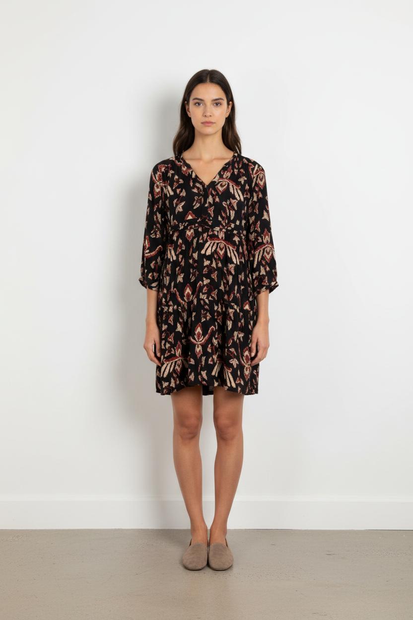 Robe bleue à motifs - Taille L/40