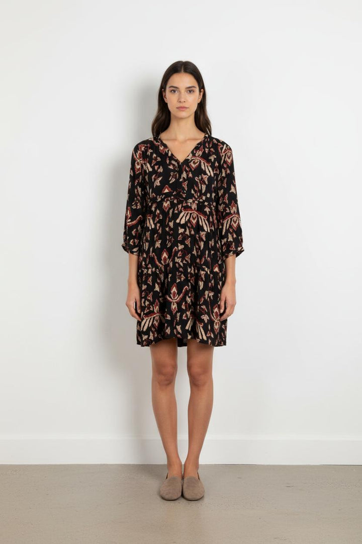 Robe bleue à motifs - Taille L/40