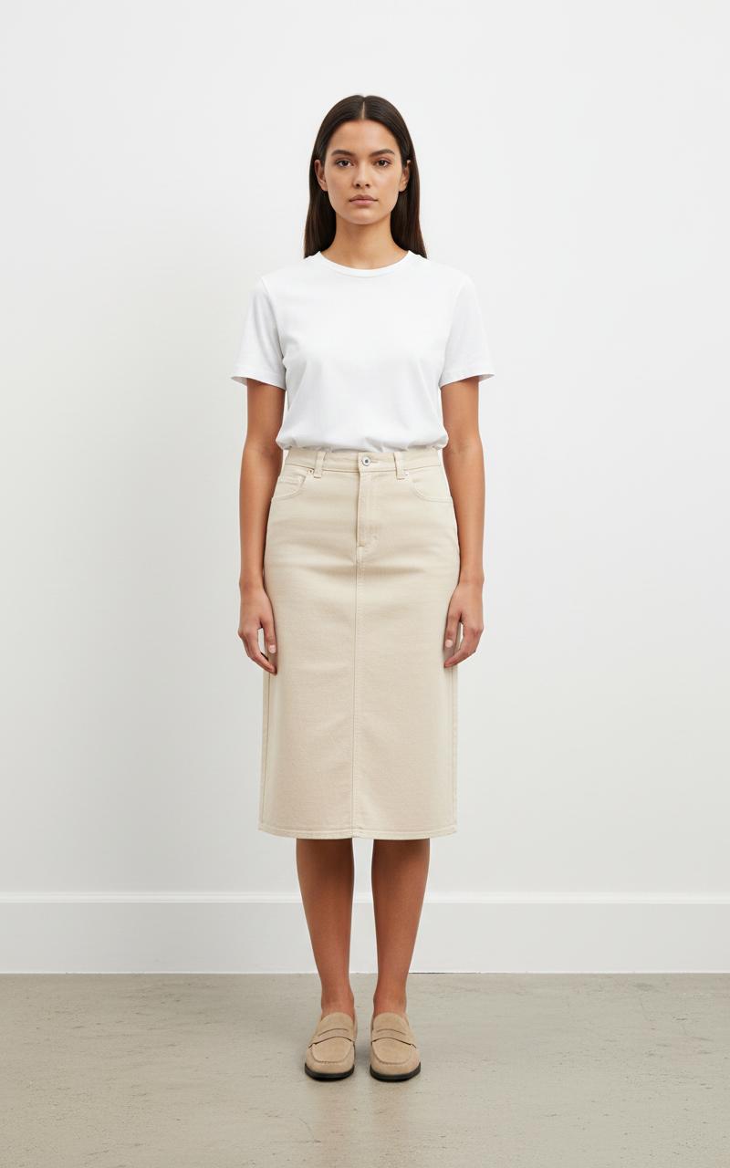 Jupe en beige - Taille S/36