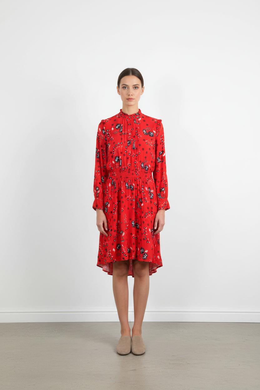 Robe rouge à motifs - Taille XXS/32