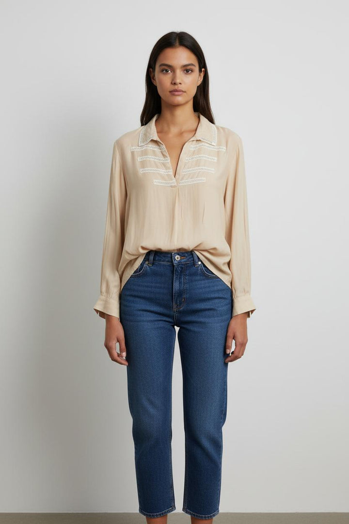 Blouse beige - Taille S/36
