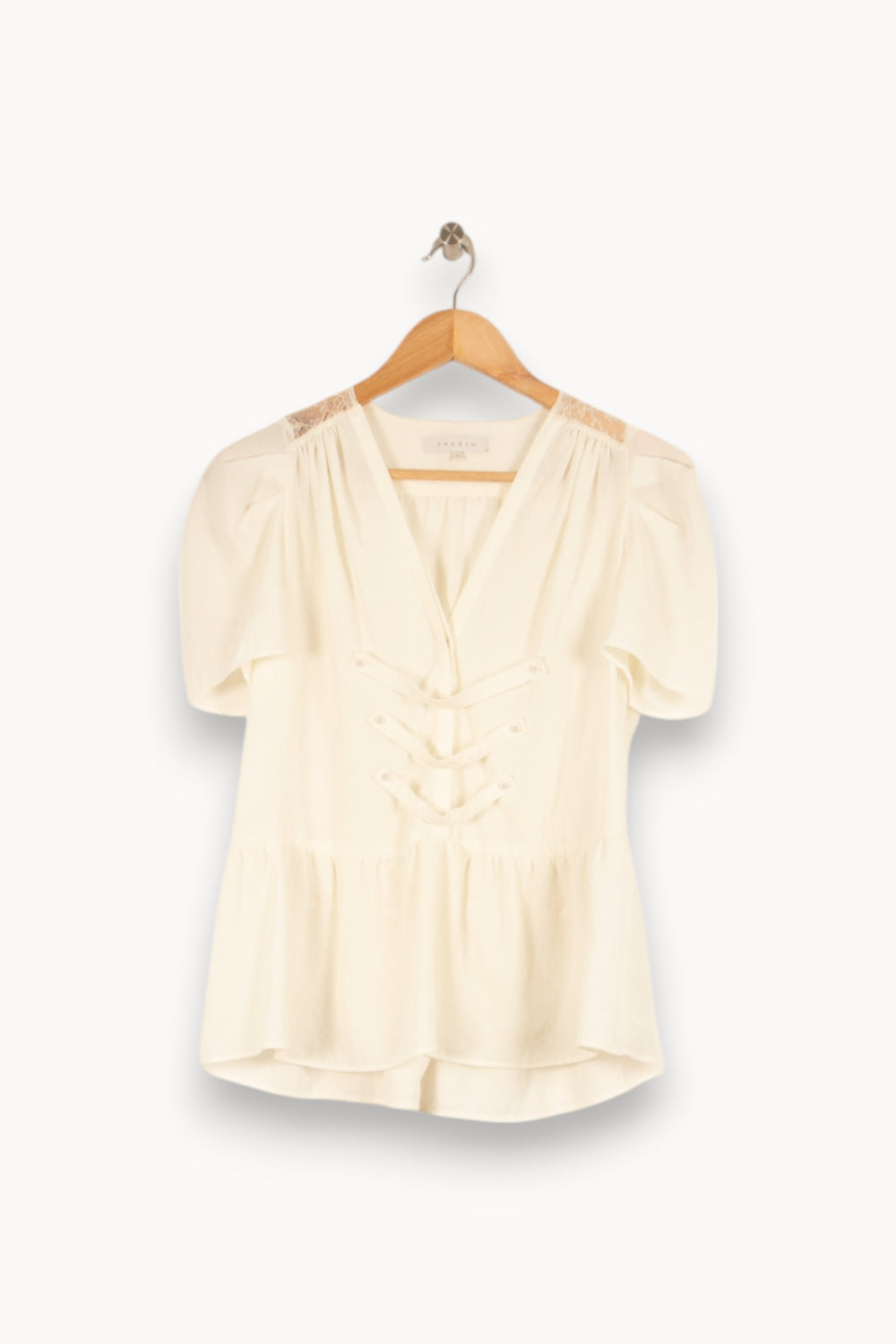 Top blanc - Taille S/36 de la marque Sandro | PARAD47554 - Vendu par Paradigme - Image 1