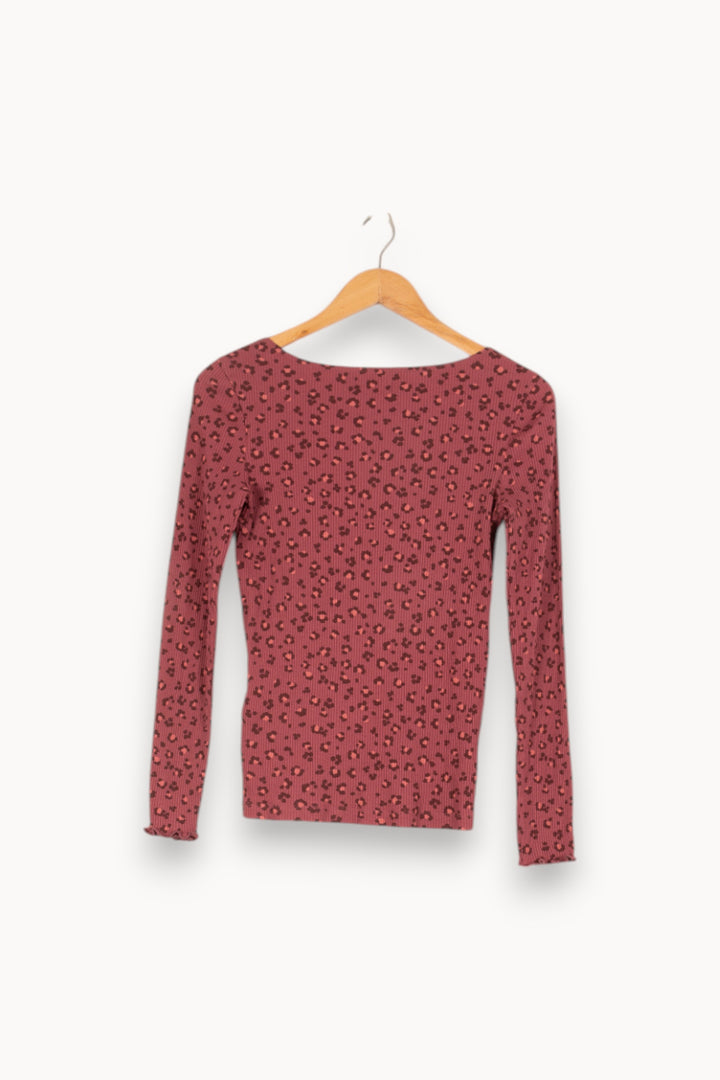 Top à manches longues violet léopard - Taille S/36 de la marque Des petits hauts | PARAD47575 - Vendu par Paradigme - Image 3