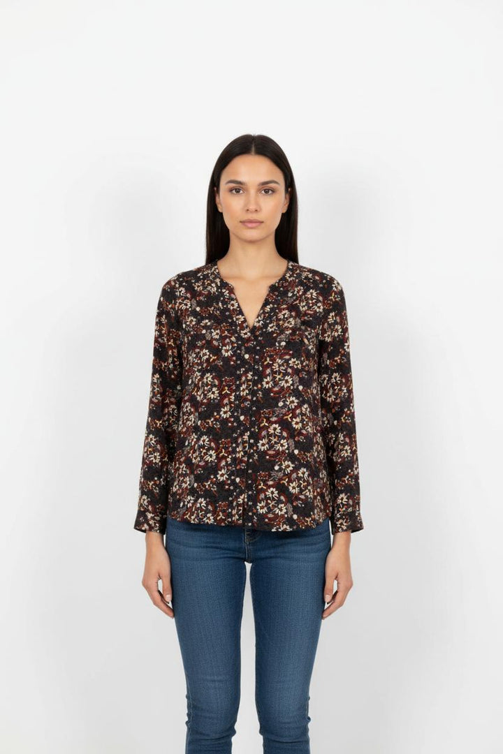 Chemise bleue à motifs - Taille S/36