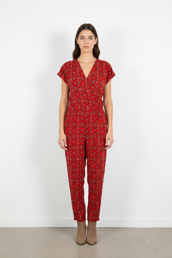 Combinaison rouge à motifs - Taille S/36