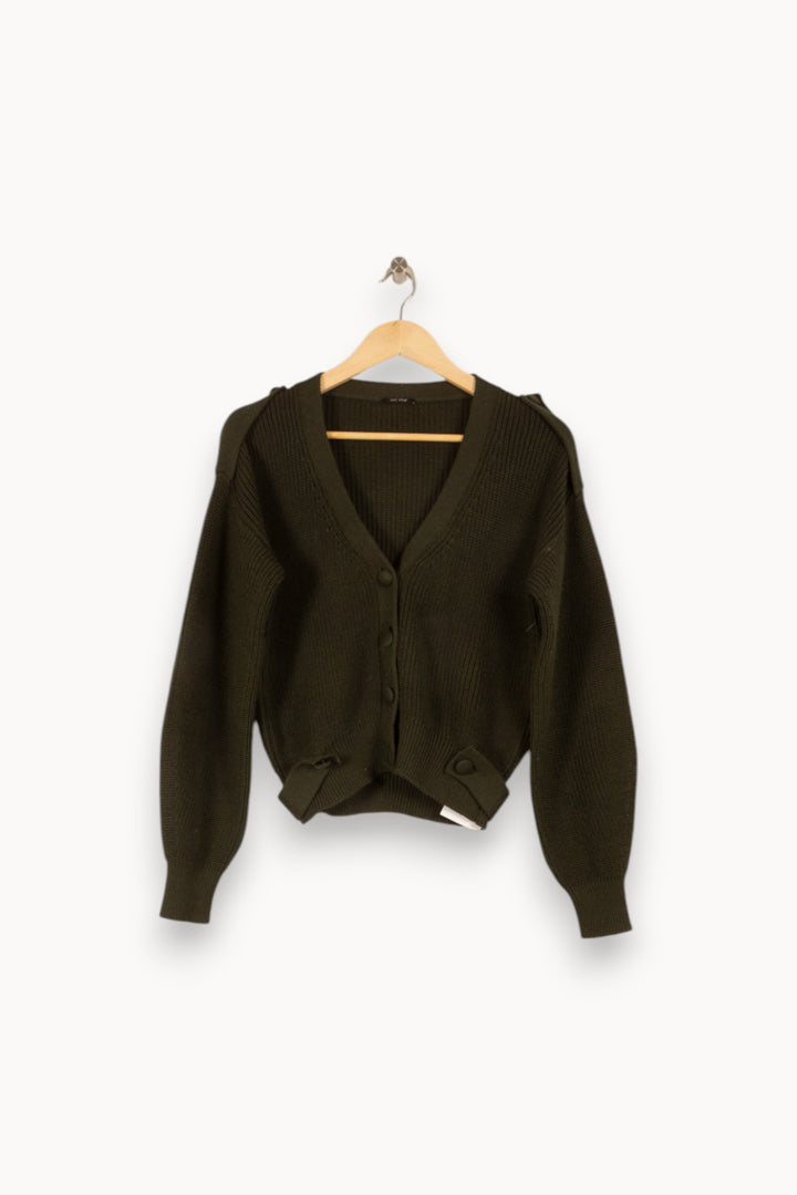 Cardigan en maille vert - Taille S/36 de la marque One Step | PARAD47600 - Vendu par Paradigme - Image 1